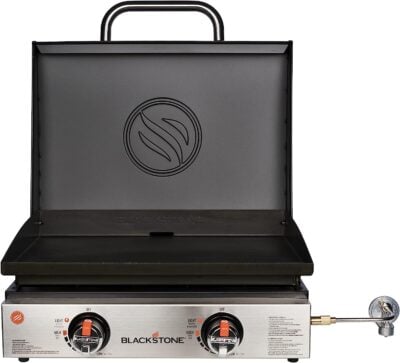 A blackstone bbq grill on a white background.