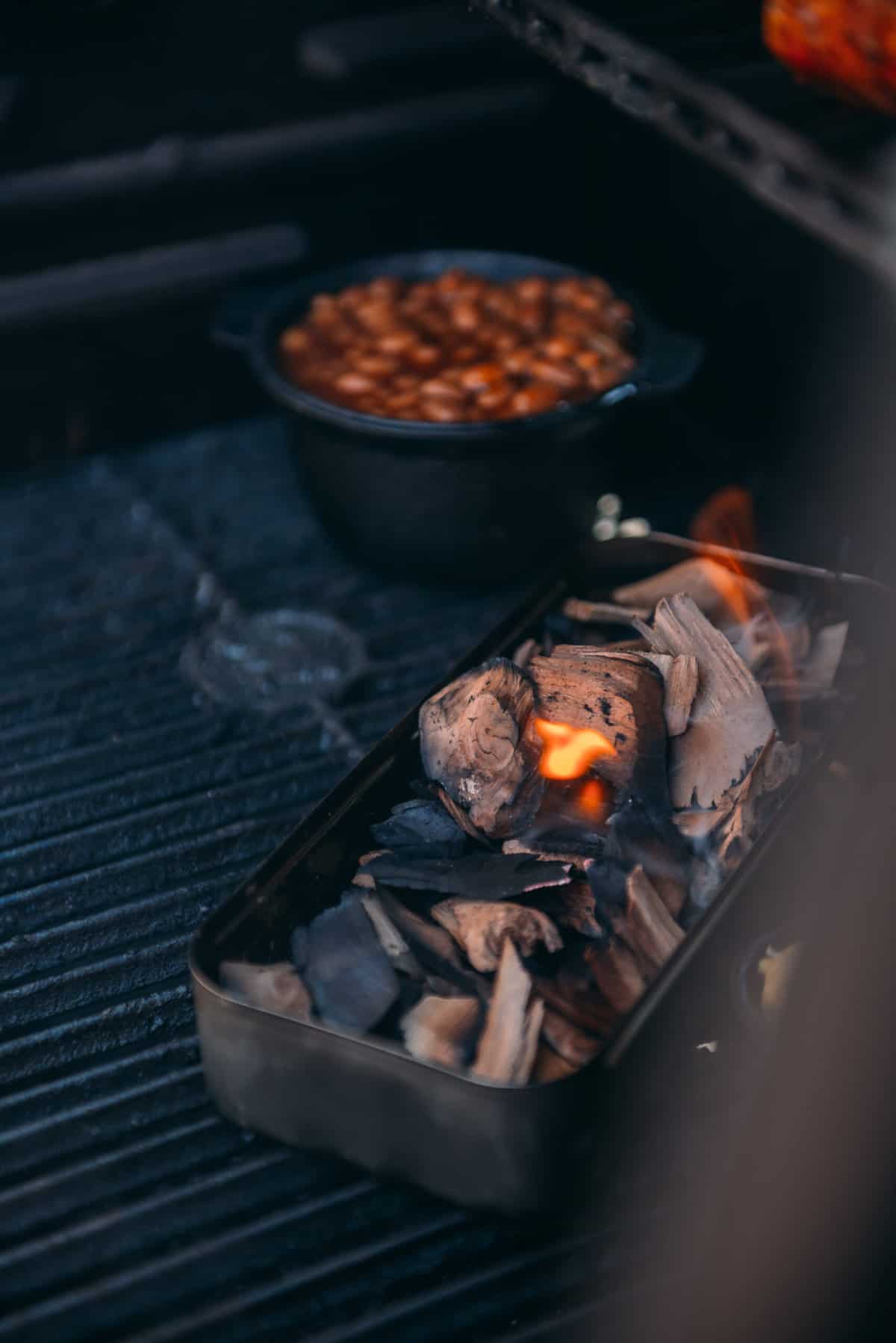 Smoker Wood Chip Box for BBQ grill. Add Wood Chips to Tray for The Best Tasting