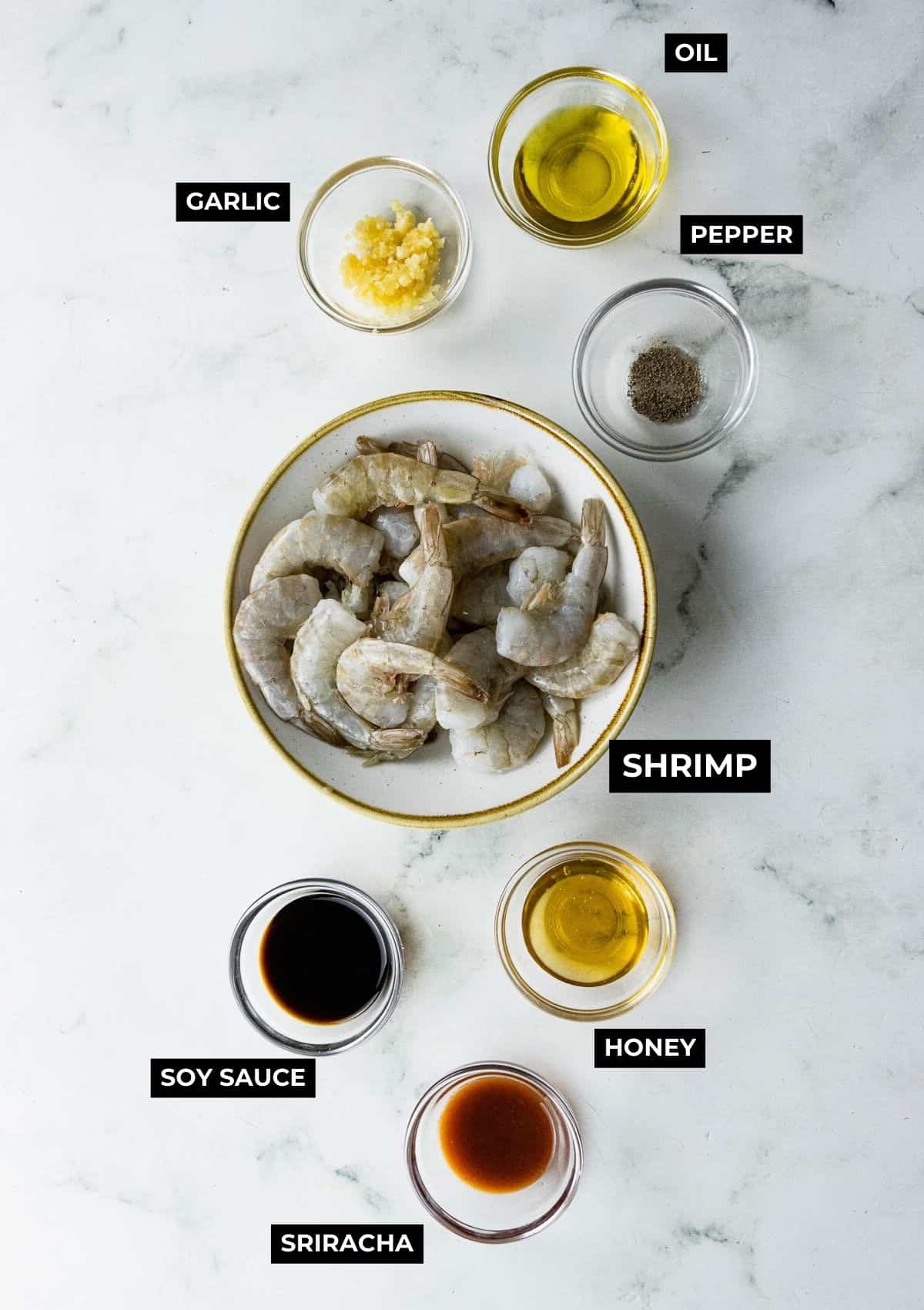 Ingredients for this shrimp recipe.