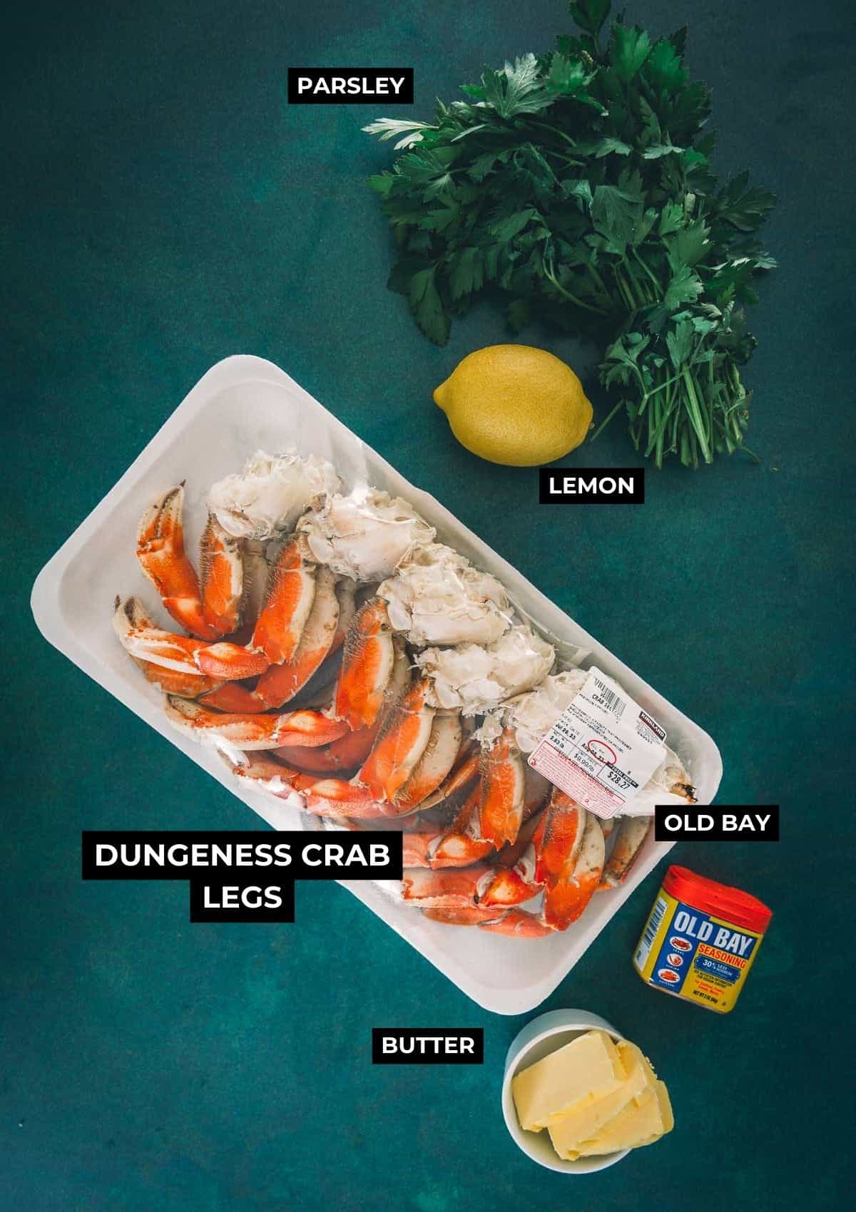 Ingredients for this crab recipe. 