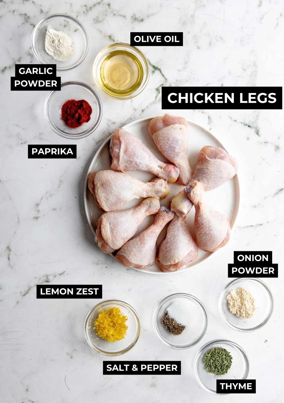 Ingredients for this air fryer recipe. 