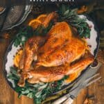 Pinterest graphic for turkey cooking time.