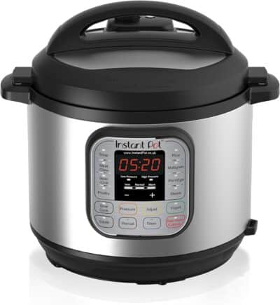 An instant pot is shown on a white background.