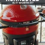 Pinterest image for Kamado Joe Konnected review with picture of the grill.