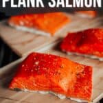 Pinterest image for cedar plank salmon.