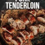 Pinterest image for sous vide pork tenderloin.