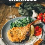 Pinterest image for veal milanese.