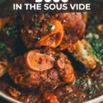 Pinterest image for sous video pork osso buco.