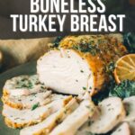 Pinterest image for smoked boneless turkey breast.