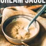 Pinterest image for mustard cream sauce.