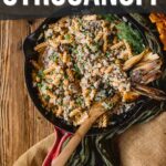 Pinterest image for ground turkey stroganoff recipe.