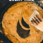 Pan sauce cooking in a skillet with a spatula, text overlay reads: "The 5-Minute Fix That Saves Dinner Every Time. How to Make Pan Sauce.