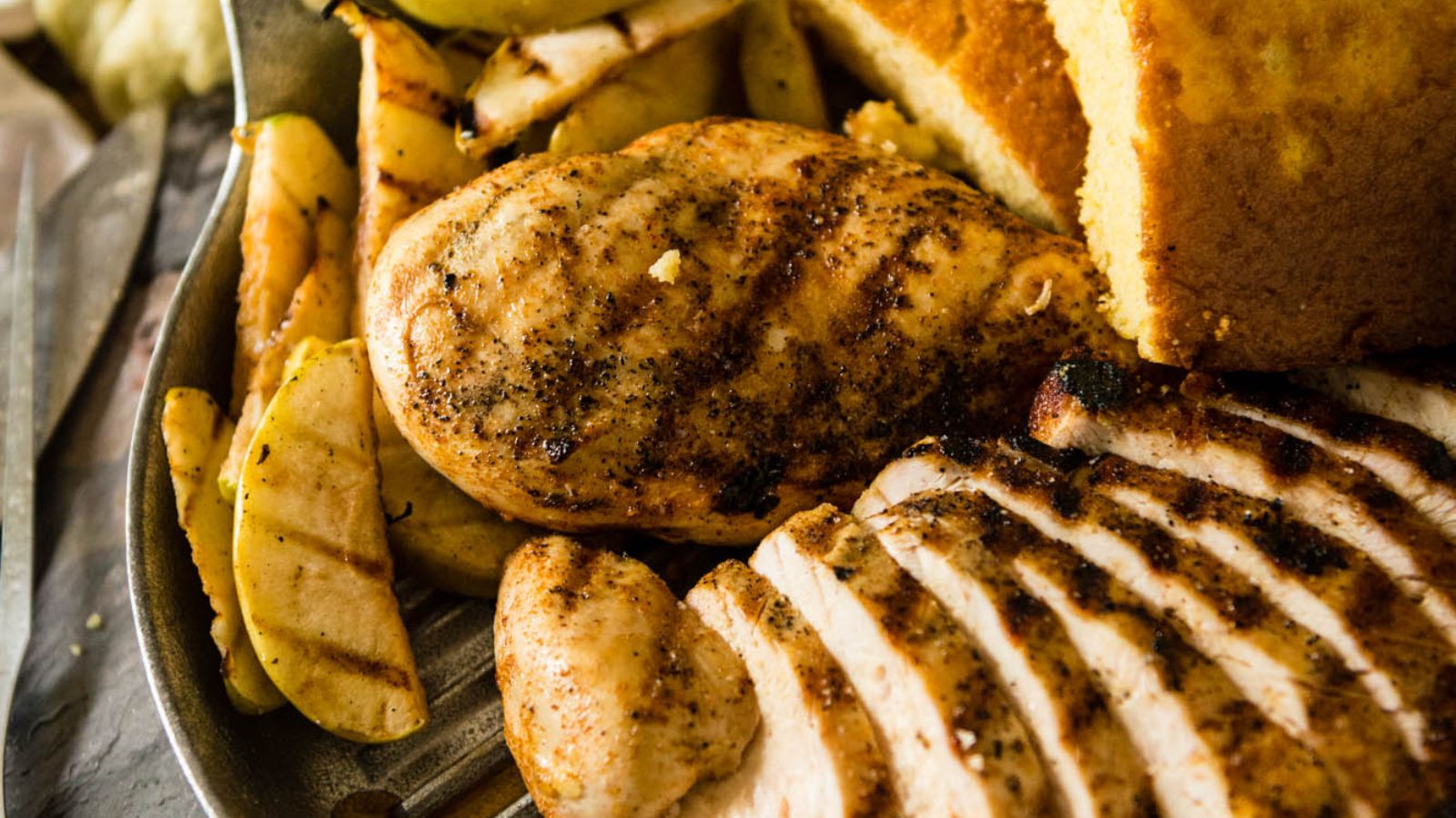 BBQ Chicken with Sweet Grilled Apples