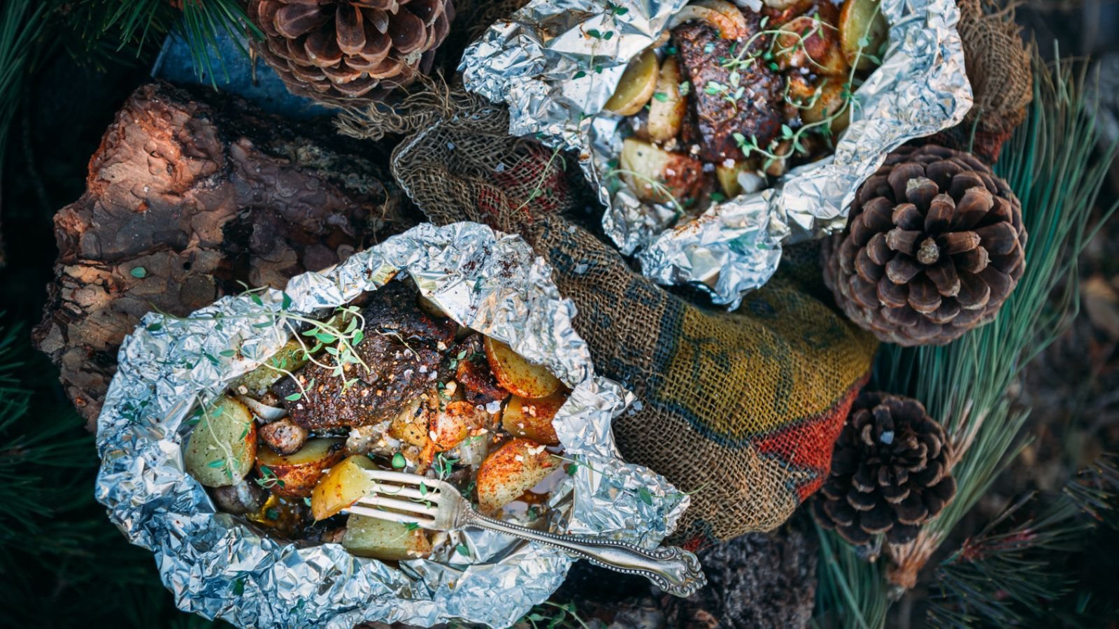 Steak in Foil Packets with Potatoes