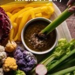 A plate of vegetables with Bagna cauda.