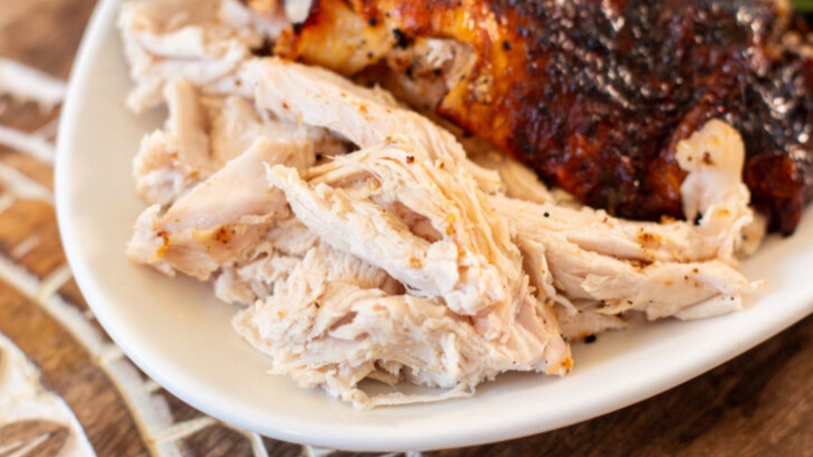 Grilled turkey breast with Italian marinade and light char on the edges.