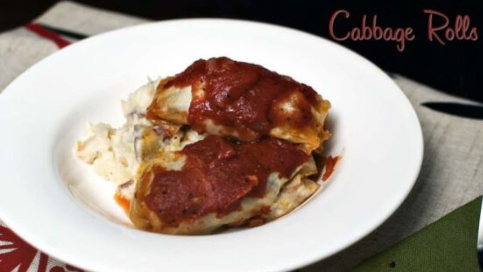 Cabbage rolls filled with meat baked soft.
