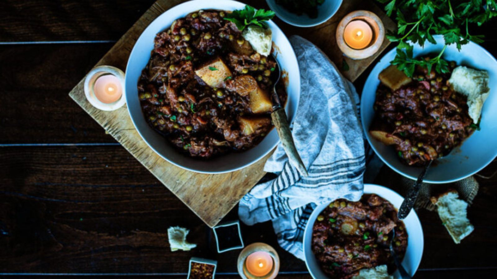 Lamb stew simmered slow until vegetables and lamb break down into a hearty rich broth.