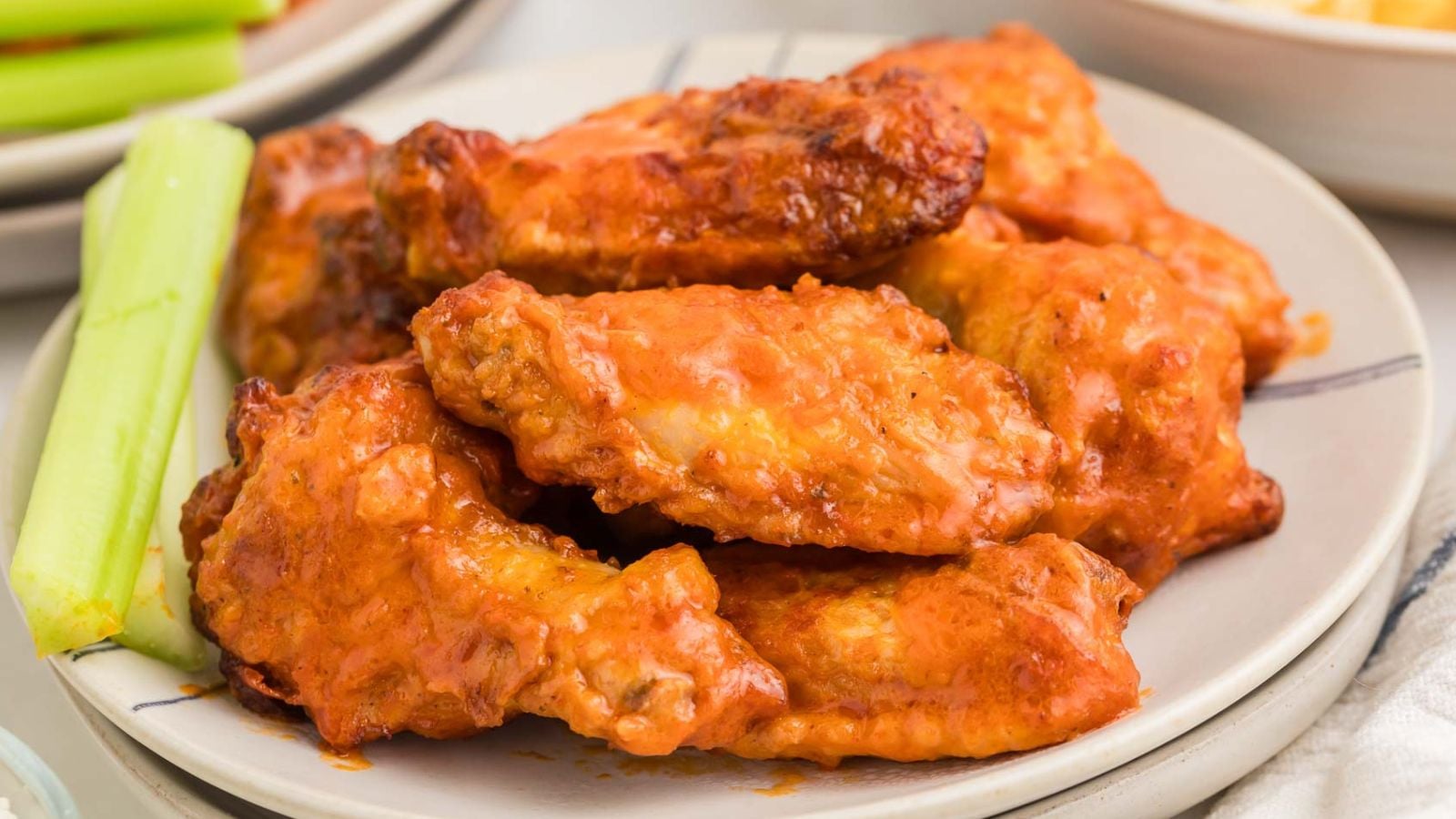 Frozen chicken wings cooked directly in the air fryer until crispy.
