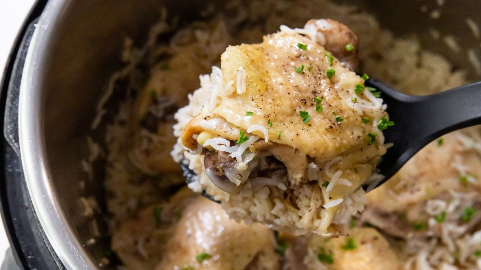 Instant Pot Chicken and Rice in Instant Pot.